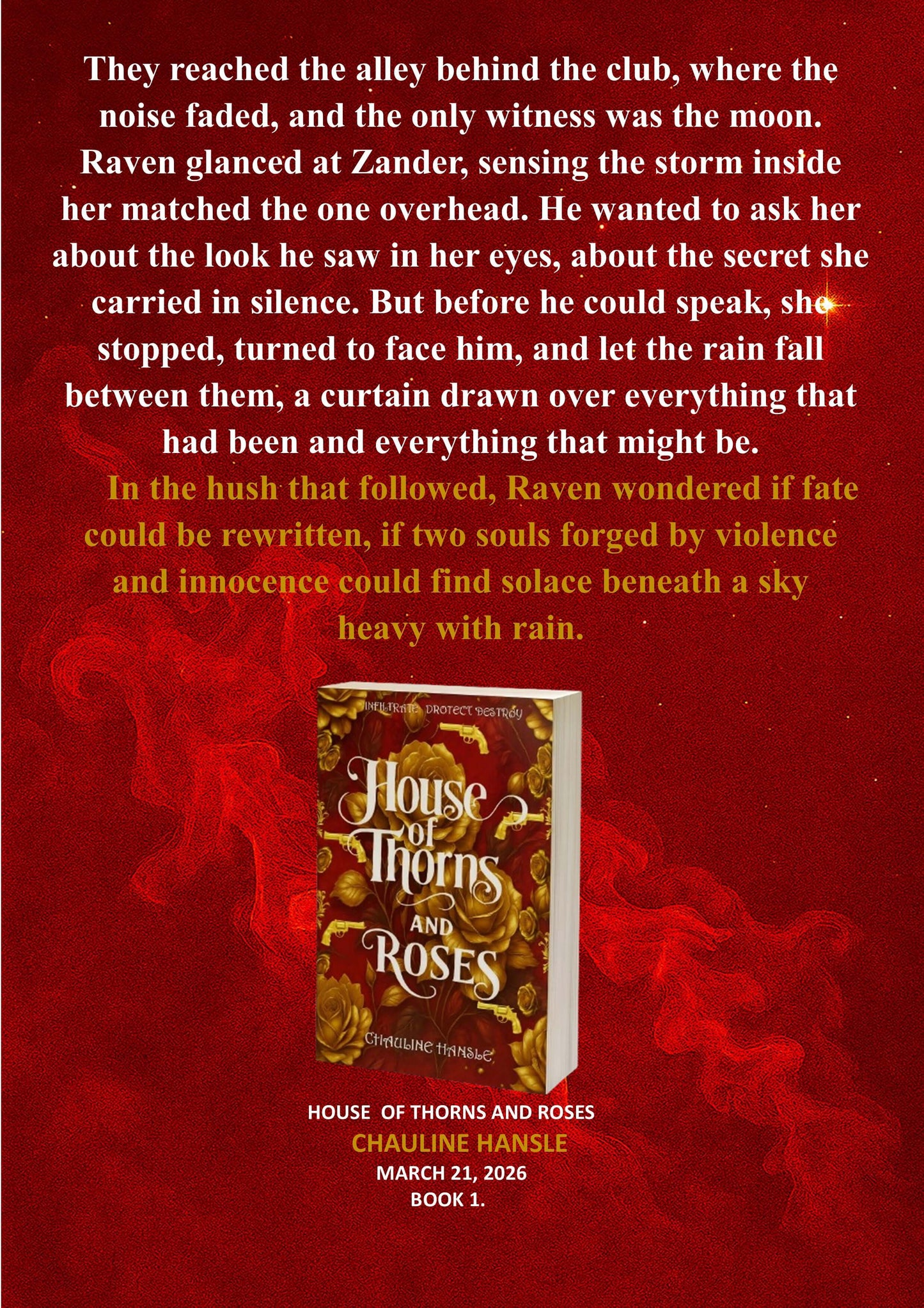 Book cover of House of Thorns and Roses by CHAULINE HANSLE, featuring themes of romance and danger.