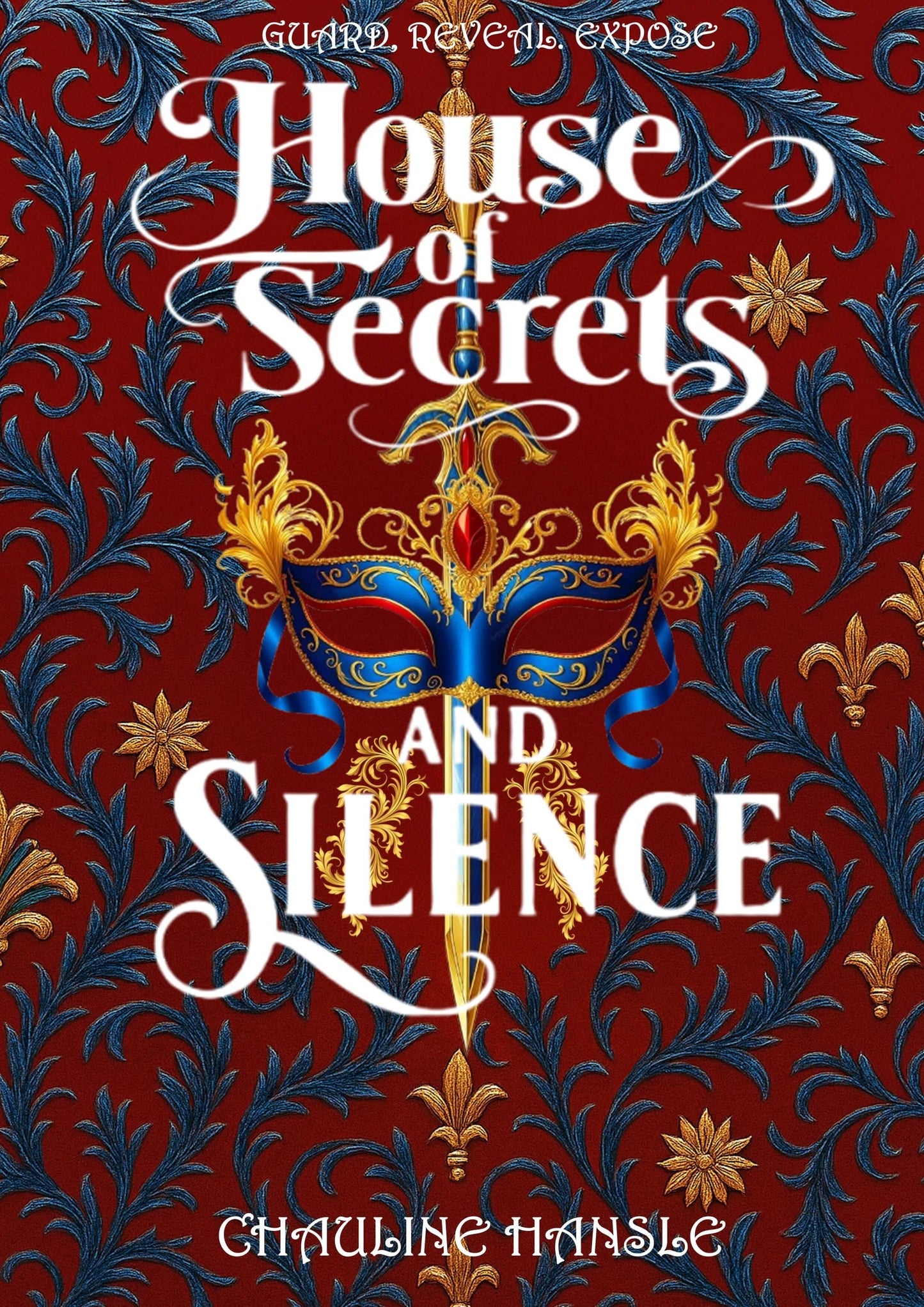 Book cover of House of Secrets and Silence by CHAULINE HANSLE, featuring ornate design and dramatic title typography.